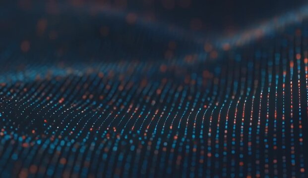 An abstract field of tiny luminous points continuously changes intensity across different regions, creating smooth migrating zones of computational activity without any visible chart or interface
