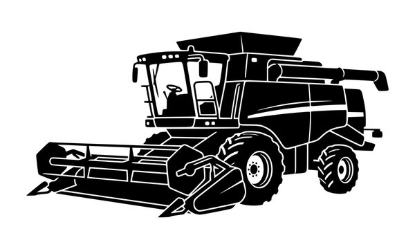 Heavy combine harvester agricultural vehicle machine designed for grain harvesting wheat threshing and farming operations