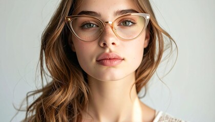 Fototapeta premium Supermodel Soft Three Quarter Soft Cat Eye Glasses