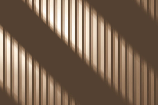 Scandinavian Split-Level Shadowbox Wood Slats with Geometric Window Shadow Minimalist Interior Background