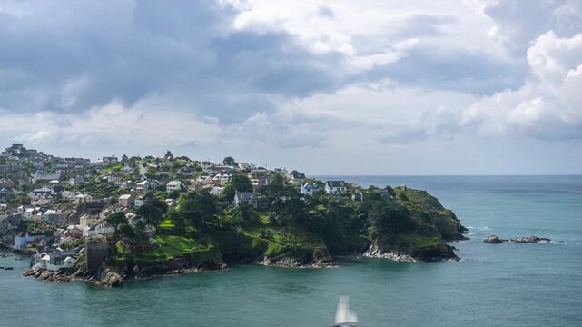 Fowey Harbour timelapse, Cornwall, UK.Whole day timelapse showing tides and movement of many boats