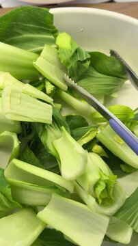 Fresh Bok Choy at an Asian Buffet