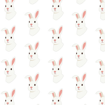 seamless pattern with rabbits