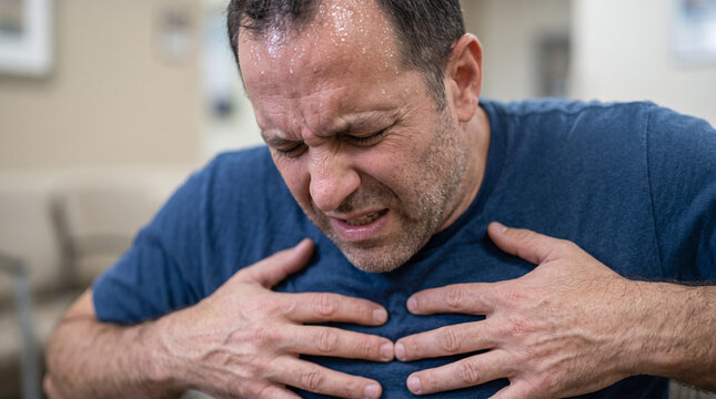 Fotograf&iacute;a de Retrato de Dolor Abdominal y Situaci&oacute;n de Emergencia