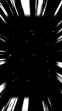 Anime Action Speed Lines Motion Radial Burst. 4K Alpha Channel
