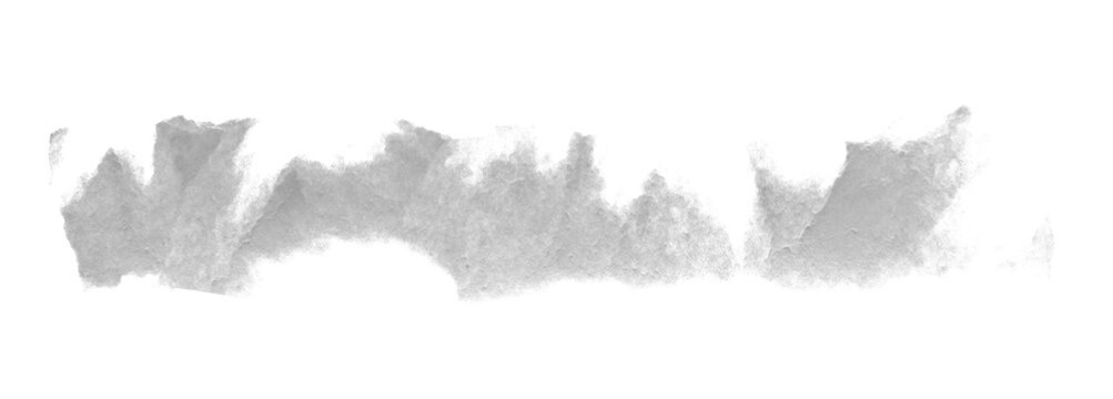 Ripped and peeled white paper banner strip with glue residues or adhesive traces isolated on background, peel-off poster or sticker