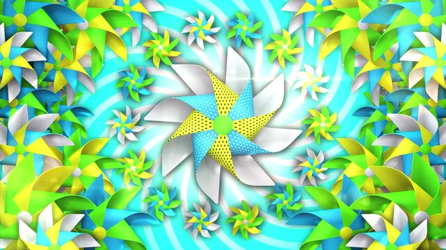 Spinning Pinwheels Background