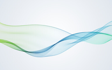 Fototapeta na wymiar Smooth, gradient wave isolated on a white background, suitable for banners, presentations, cover designs, business templates, posters, and website headers.