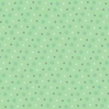 Soft Blurred Watercolor Polka Dot Seamless Pattern in Green