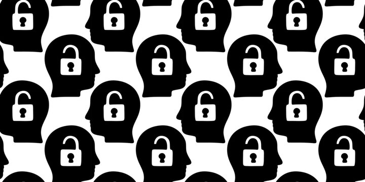 seamless open lock inside head pattern