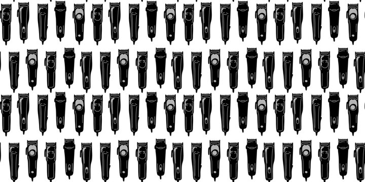 seamless barber vibe pattern with hair clippers