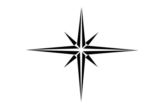 Compass star vector illustration isolated on transparent background