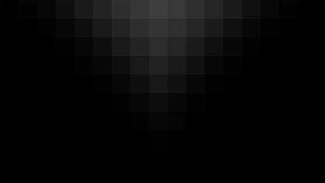 Abstract dark background with a subtle pixelated square pattern fading from light gray to deep black