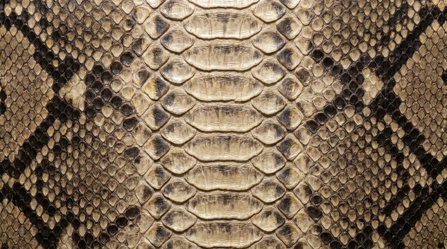 Snake skin pattern with brown and black scales