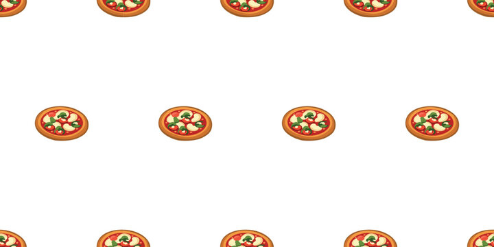Seamless pattern with Neapolitan pizza
