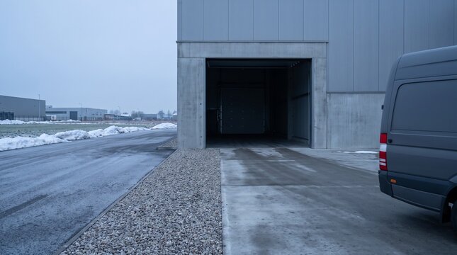 Prepared receiving bay awaits the first winter route