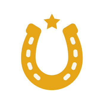 Golden horseshoe with star
