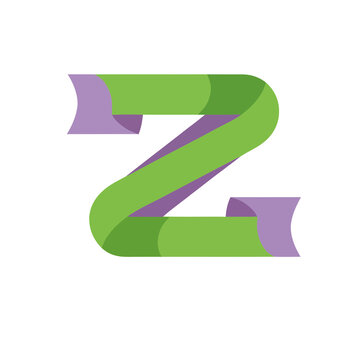 Stylized letter Z ribbon
