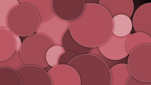 Abstract background of overlapping paper circles with soft shadows and a clean minimal look animation