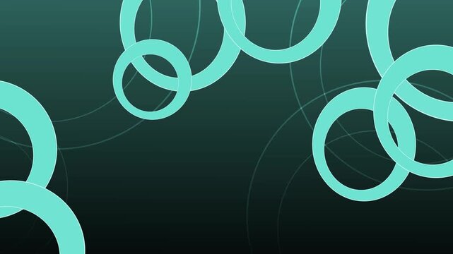 Abstract dark background with overlapping rings and soft circular patterns animation