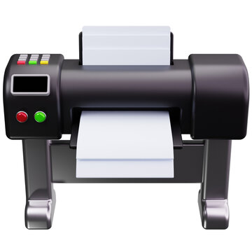 Wide Format Plotter Printer 3D Illustrations