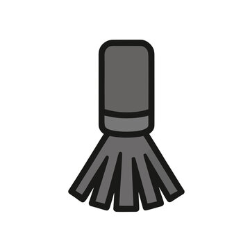 Stylized makeup brush icon