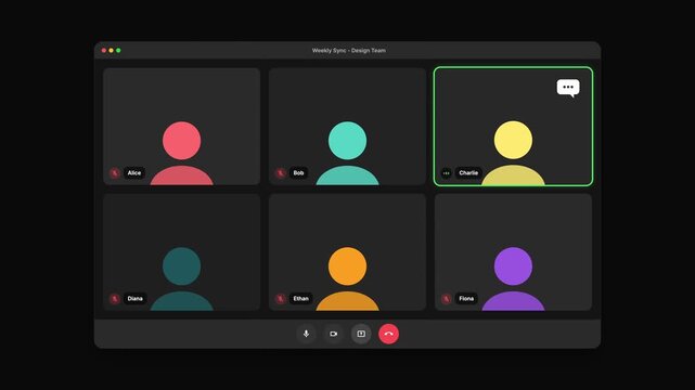 Virtual Meeting Interface for Remote Design Team Collaboration and Weekly Sync Session