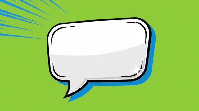 Gamer Comic Speech Bubble Neon Green Background With Glow