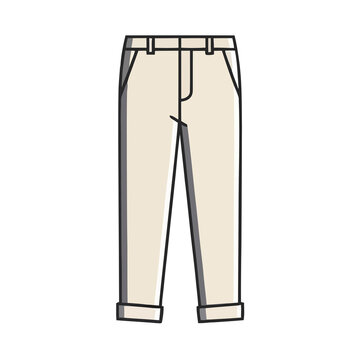 Beige pants illustration isolated on transparent background