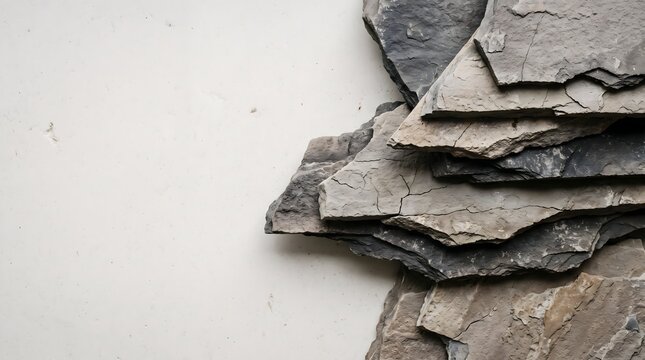 Abstract Mineral Plane Relief with Layered Fissures