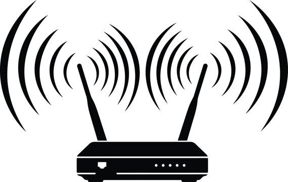Wireless Router Wi-Fi Signal Transmission Icon