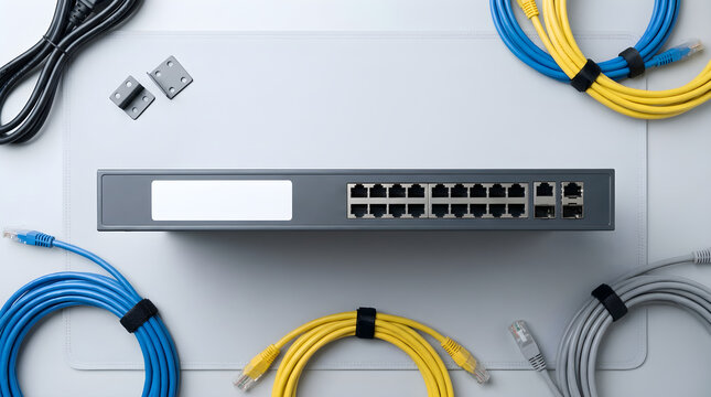 Managed power over ethernet network switch with blank status panel