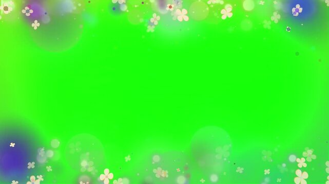 spring background with grass and flowers