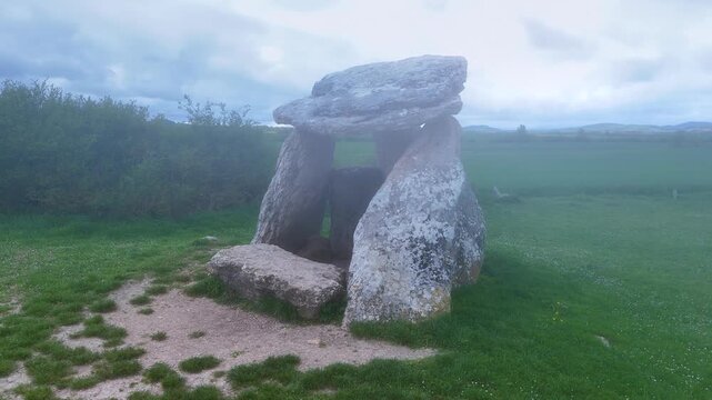 Dolmen of Sorginetxe, megalithic funerary monument near Arr&iacute;zala in the Sierra de Entzia. Alava. Basque Country. Spain. Europe