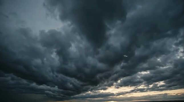 Dark stormy clouds moving across the sky