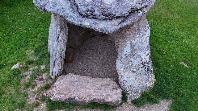 Dolmen of Sorginetxe, megalithic funerary monument near Arr&iacute;zala in the Sierra de Entzia. Alava. Basque Country. Spain. Europe