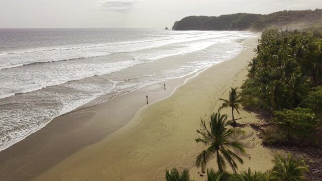 Aerial view of a beach in Guanacaste Province, Costa Rica.