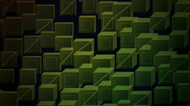 Purple green and blue cubes background.