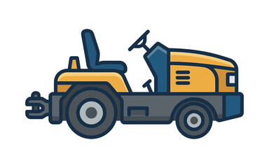 Fototapeta premium Riding Lawn Mower Vector Illustration