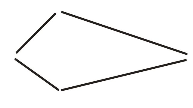 On the screen, a frame consisting of straight lines or segments trembles or shakes with a small tremor.