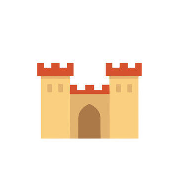 Stylized castle illustration