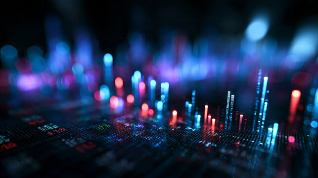 Abstract Financial Stock Market Data Visualization Background