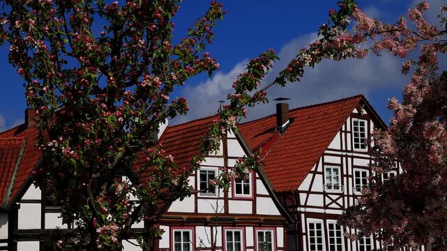 the historic city of paderborn germany 4k video with a pan