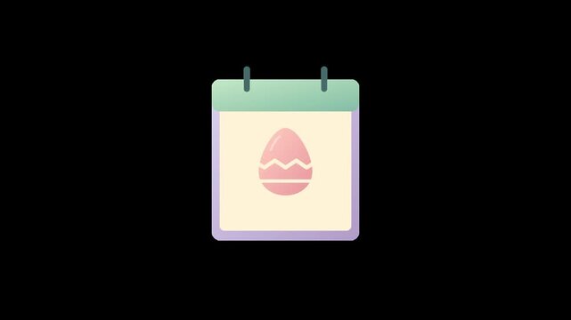Easter calendar date reveal motion graphic animation