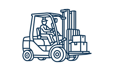 Naklejka premium Forklift Operator Icon