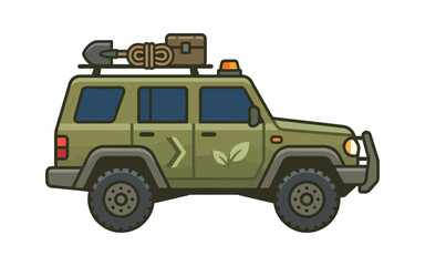 Obraz premium Off-Road Expedition SUV Vector Illustration