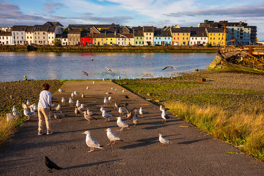 Sunset at The Long Walk of Galway, Ireland