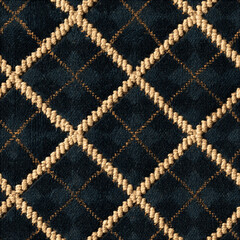 Fototapeta premium Seamless pattern seamless argyle pattern creating a luxurious textile surface with interwoven lines, ideal for backgrounds and design elements