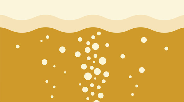Beer Background with Bubbles and Foam Illustration