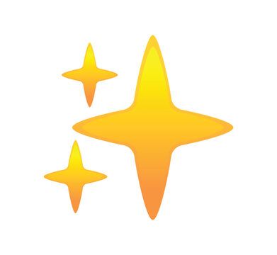 Star emojis. sparkle emoji. emoji illustration vector